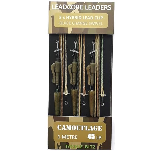 Camo Carp Leadcore Leaders with Quick Change Swivel