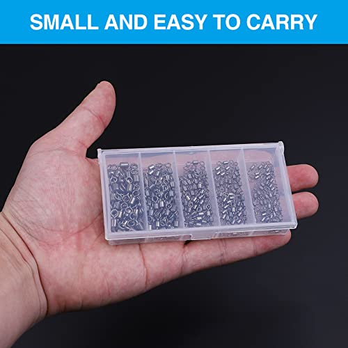 200 Pcs Rolling Barrel Fishing Swivels Set