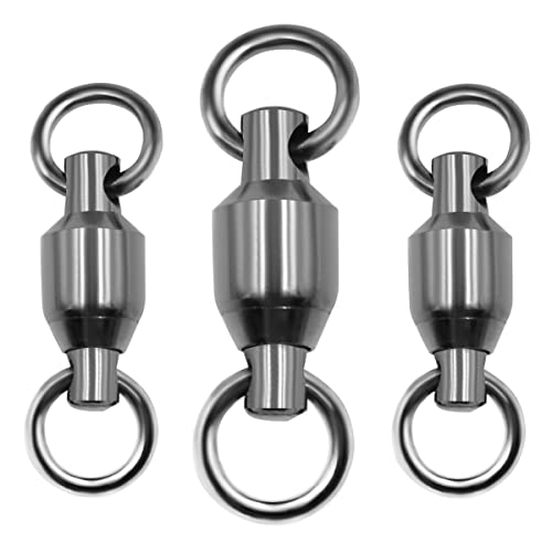 High Strength Ball Bearing Swivels with Rings - 10pcs