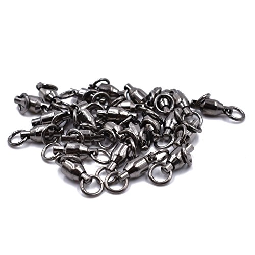 High Strength Ball Bearing Swivels with Rings - 10pcs