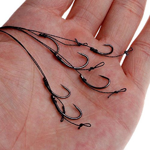 Ready Tied Hair Rigs with Barbless Hooks for Carp