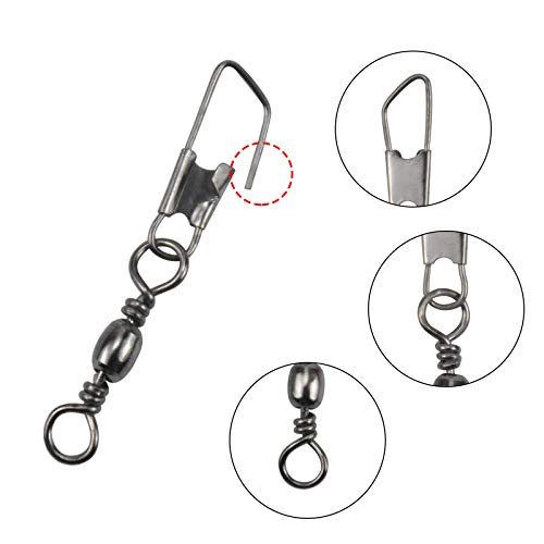 AvoDovA 100PCS Fishing Barrel Swivels with Snaps