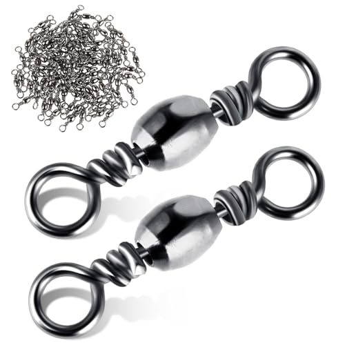 TIESOME 100Pcs High Strength Fishing Swivels