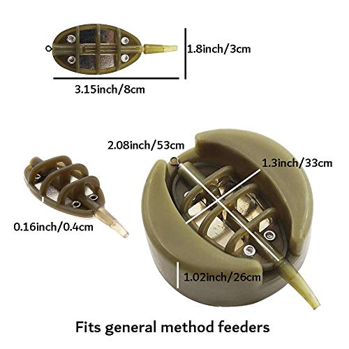 10 Inline Fishing Feeders with Quick Release Mould