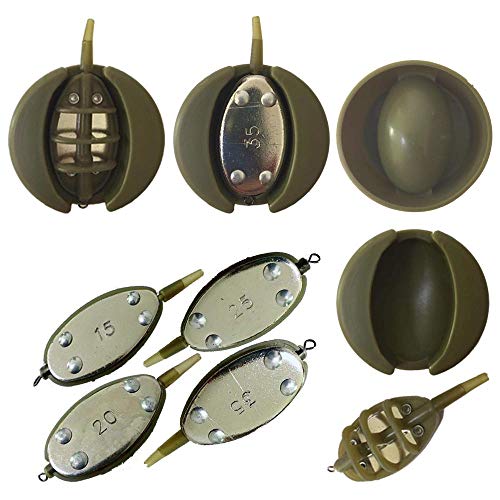 10 Inline Fishing Feeders with Quick Release Mould