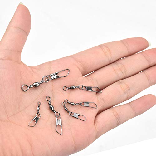 AvoDovA 100PCS Fishing Barrel Swivels with Snaps