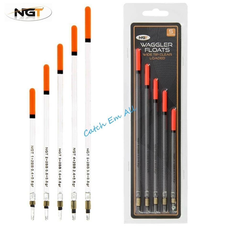 NGT Wide Tipped Clear Waggler Floats