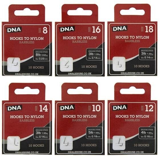 Barbless Coarse Fishing Hooks with Loops - 60 Pack