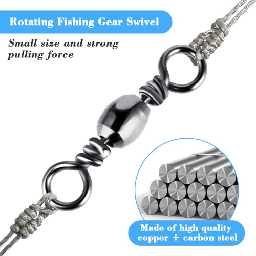 TIESOME 100Pcs High Strength Fishing Swivels