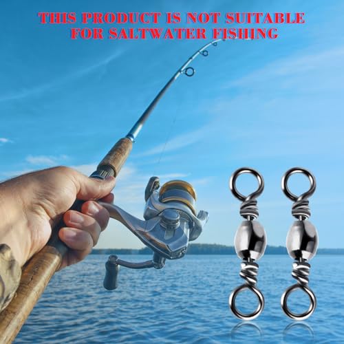TIESOME 100Pcs High Strength Fishing Swivels