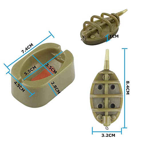 Inline Fishing Feeders Set with Quick Release Mould