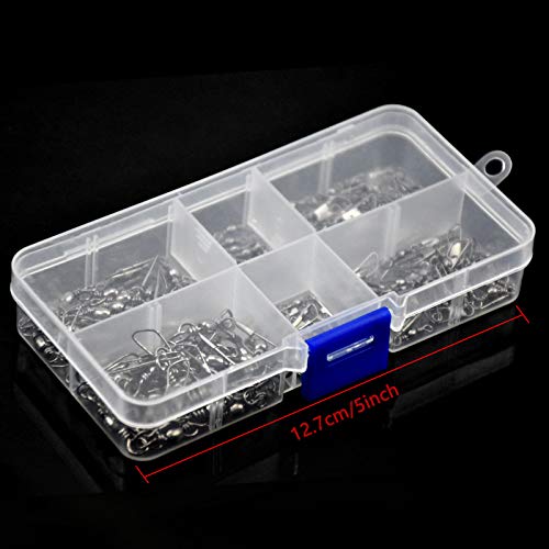 AvoDovA 100PCS Fishing Barrel Swivels with Snaps