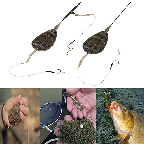 10 Inline Fishing Feeders with Quick Release Mould