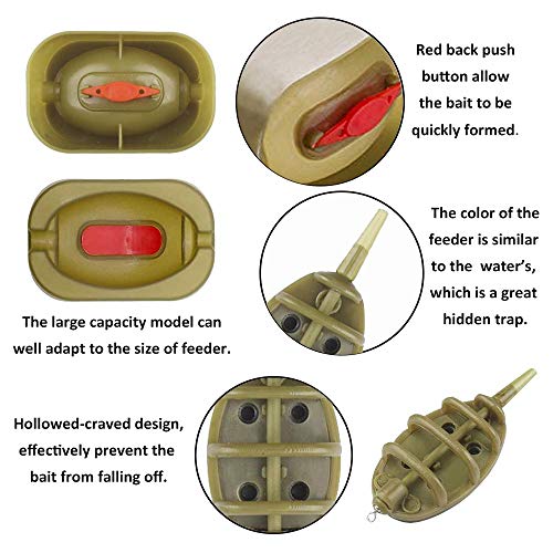 Inline Fishing Feeders Set with Quick Release Mould