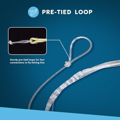 6Pcs Pre-Tied Nylon Fly Fishing Leaders 7.5FT