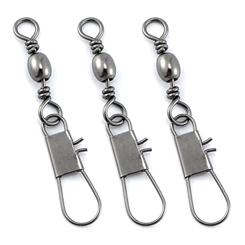 Alwonder 100 Pcs High Strength Fishing Snap Swivels
