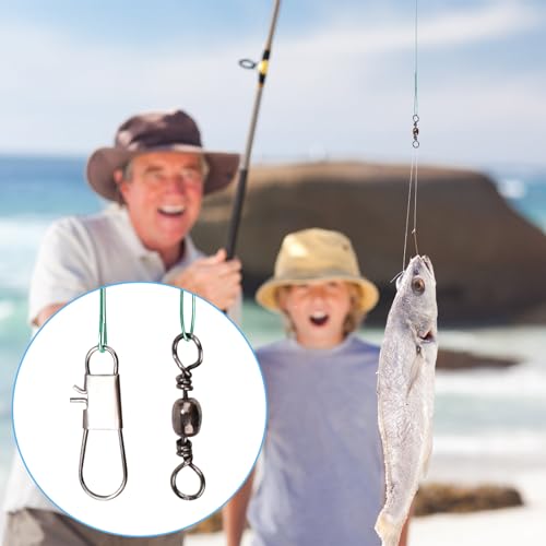 30pcs Stainless Steel Fishing Leaders - 7.48" Green