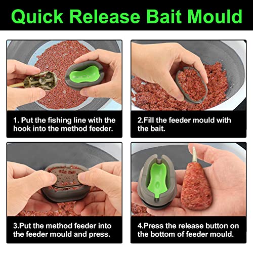 Realure Carp Fishing Method Feeders with Weights