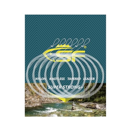 6Pcs Pre-Tied Nylon Fly Fishing Leaders 7.5FT