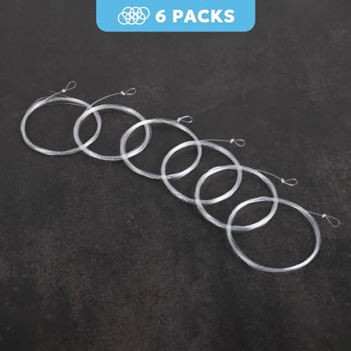 6Pcs Pre-Tied Nylon Fly Fishing Leaders 7.5FT
