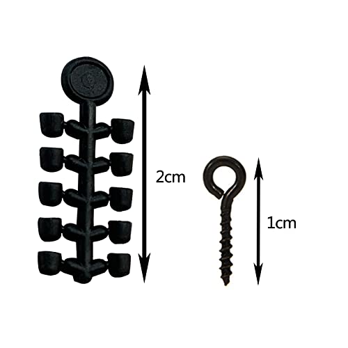 20 Fishing Bait Screws & 50 Hook Stops Set
