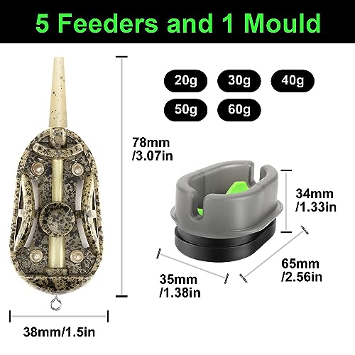 Realure Inline Carp Fishing Feeders with Weights