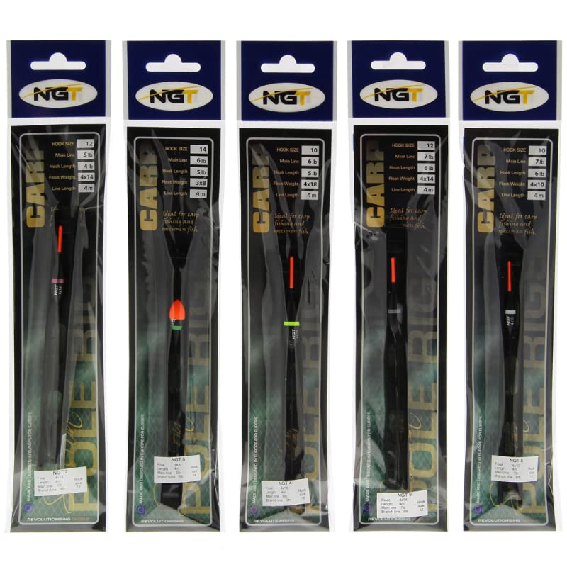 10x Lightweight Barbless Pole Float Rigs