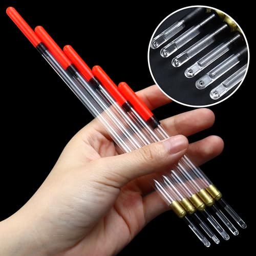 30 Pcs Clear Waggler Fishing Floats - 5 Sizes