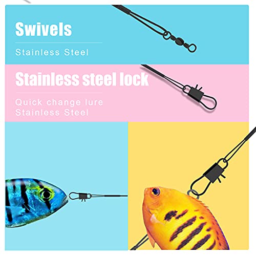 SAVITA 30Pcs Stainless Steel Fishing Swivel Buckle Kit