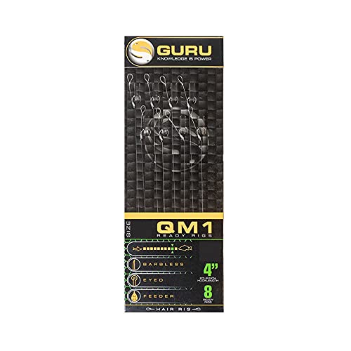 Guru QM1 Hair Rigs 4" - Size 10 (8 Pack)