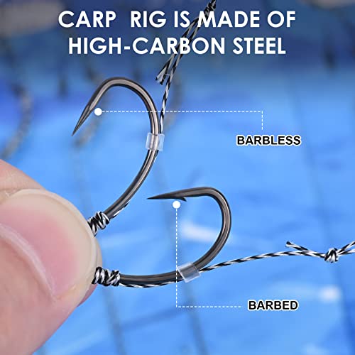 Luroad Carp Fishing Hair Rigs - 20 Pieces