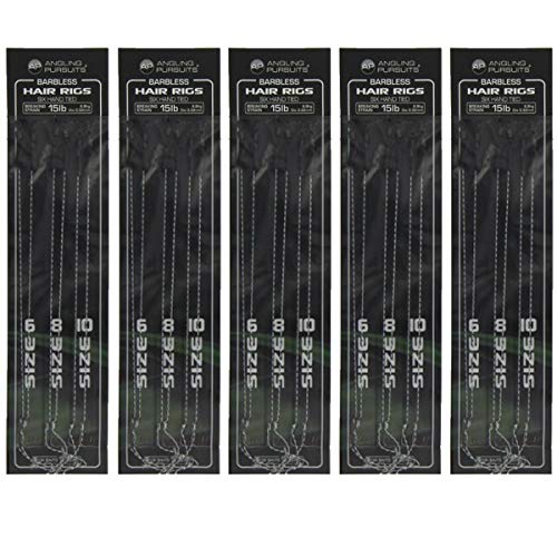 Barbless Hair Rigs Size 6-10 for Carp Fishing