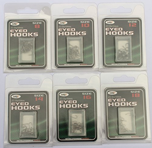 Barbless Eyed Hooks Set for Carp Fishing