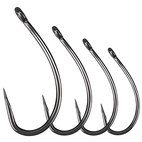 Luroad 50pcs Barbless Carp Fishing Hooks - Size 10