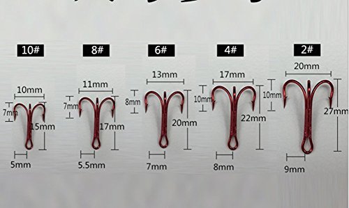 Milepetus High Carbon Steel Treble Hooks Set