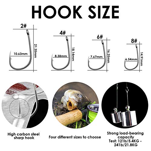 Luroad Carp Fishing Hair Rigs - 20 Handmade Kits
