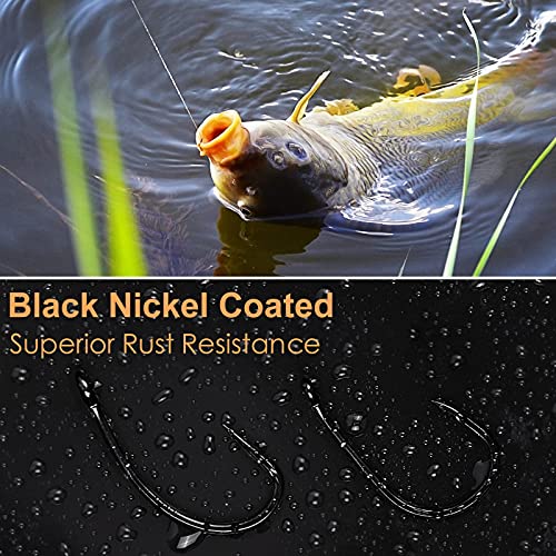 Luroad 120pcs Barbless Carp Fishing Hooks Set