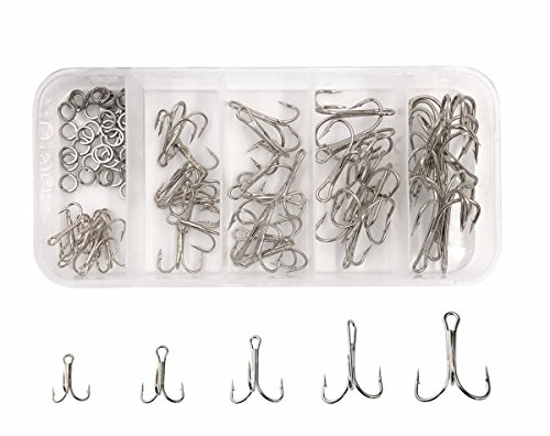 Milepetus High Carbon Steel Treble Hooks Set