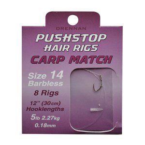 Drennan Carp Match Hair Rigs Size 14 Barbless