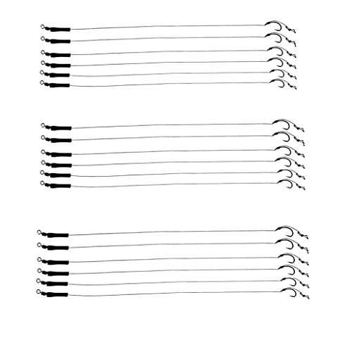 Milepetus 18pcs Barbless Carp Fishing Hair Rigs