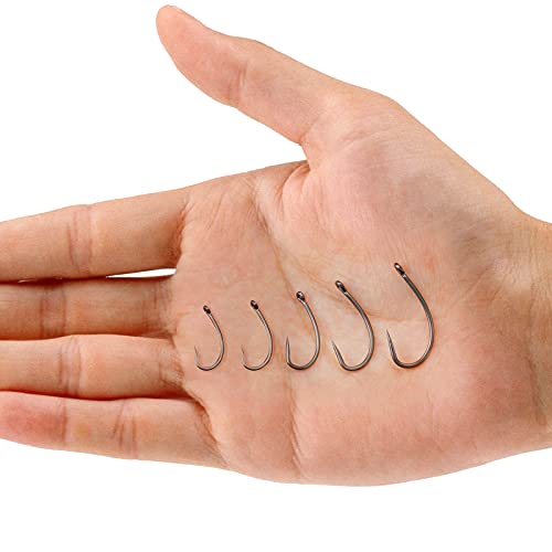 Luroad 50pcs Barbless Carp Fishing Hooks - Size 10