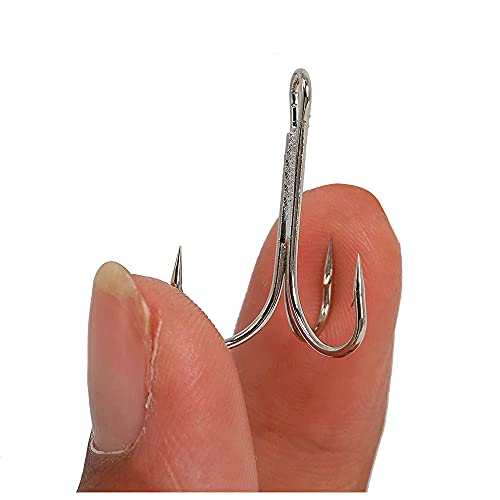 50pcs High Carbon Steel Treble Fishing Hooks