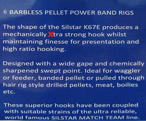 SILSTAR Wide Gape Barbless Power Band Fishing Hooks