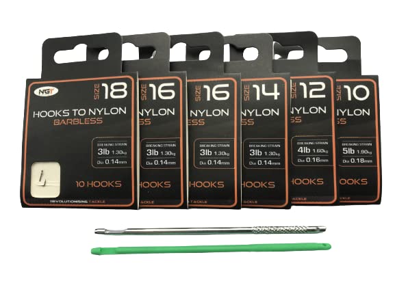 TFS Angling Barbless Hooks with Disgorgers Set