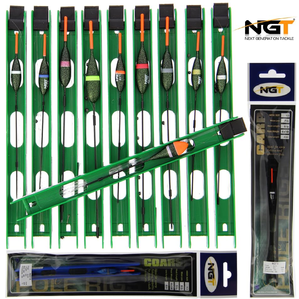 NGT 10 Deluxe Barbless Pole Float Rigs