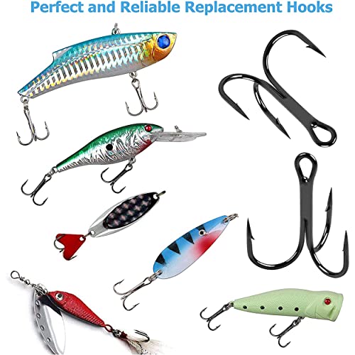 High Carbon Steel Treble Hooks Kit - 110pcs