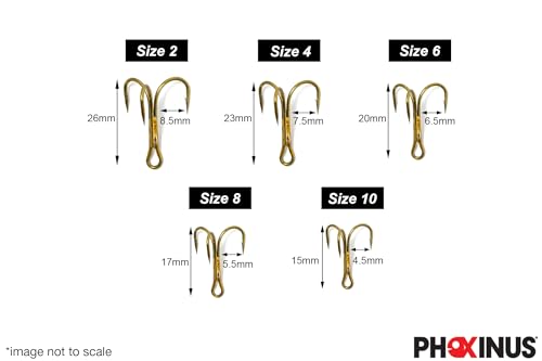 Phoxinus Bronze Treble Hooks for All Fishing