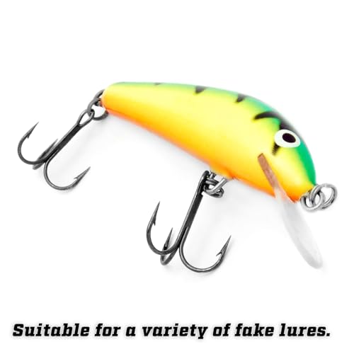 Piscorush High Carbon Treble Hooks Size 2 50-Pack