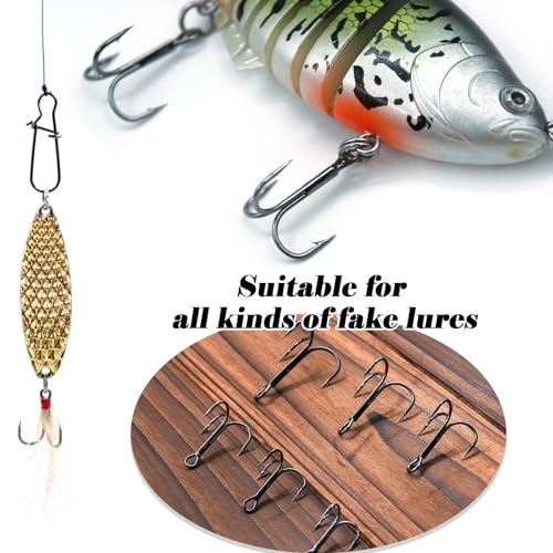 9KM DWLIFE Triple Treble Fishing Hooks - 25 Pack