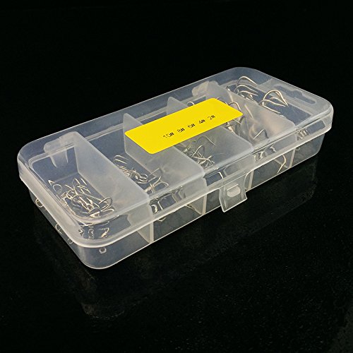 50pcs High Carbon Steel Treble Hooks Kit